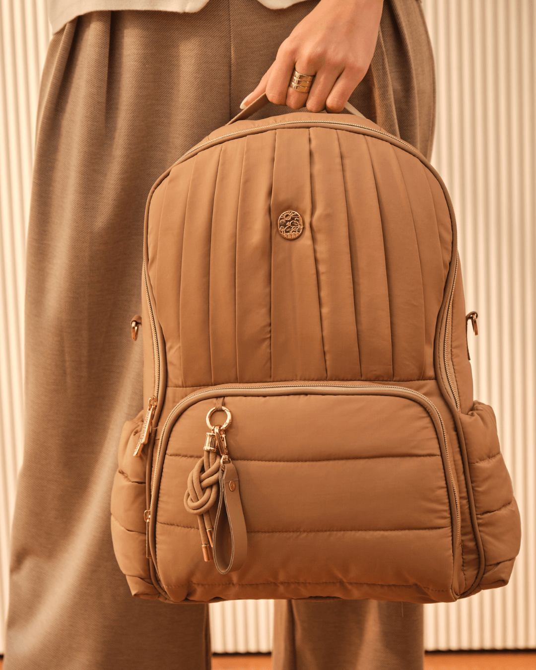 Premium The Coast Diaper Bag in Mocha Brown - Stylish & Spacious Baby Essentials Organizer for Travel, Outings & Everyday Use