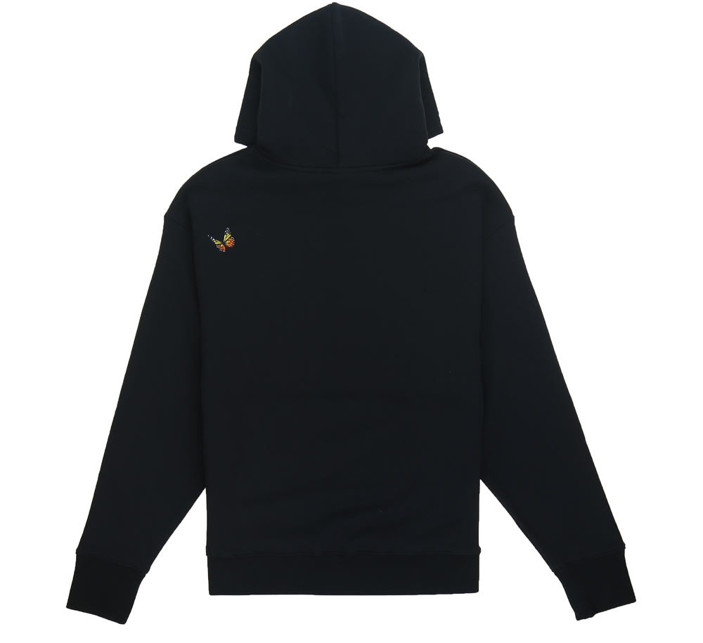 Butterfly Embroidered Hoodie for Women - Stylish Floral Design Pullover Sweatshirt - Perfect for Casual Outfits, Streetwear & Loungewear