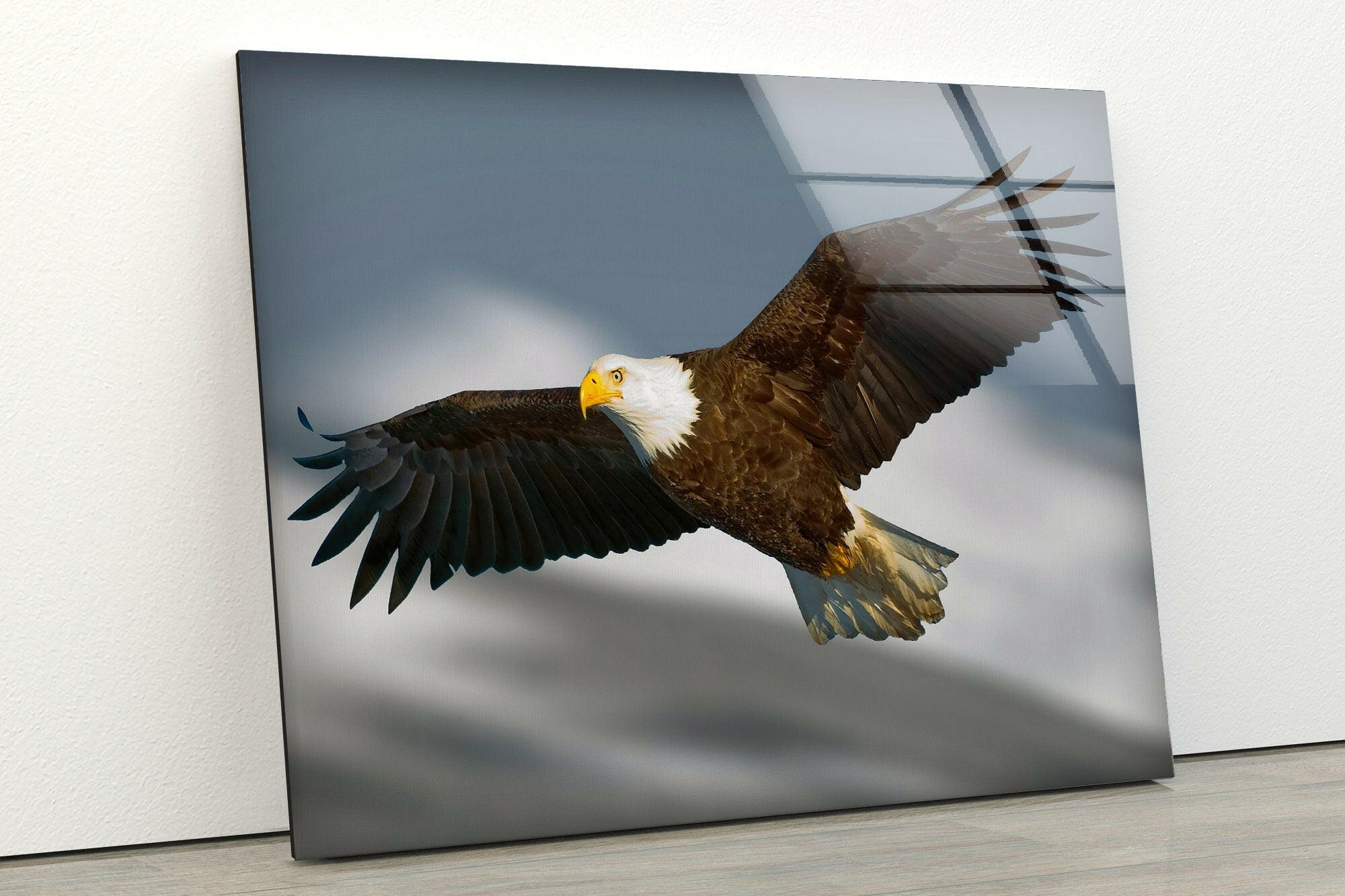 American Eagle Glass Wall Art - Handcrafted Home Decor for Living Room, Office & Gifts | Patriotic Eagle Design for Wall Display