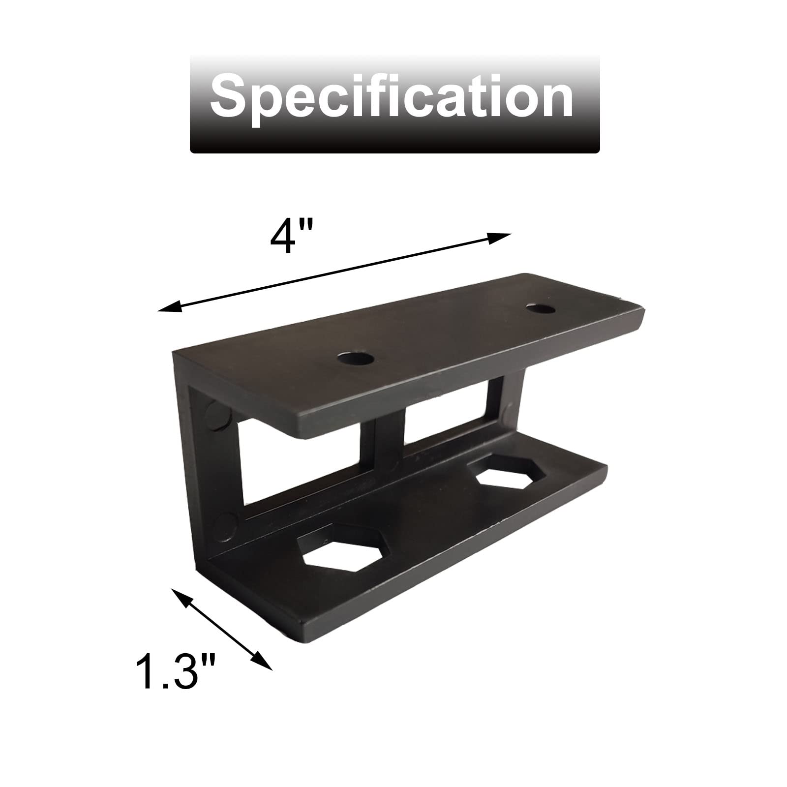 PIAOLGYI 6-Pack Under Desk Laptop Mount Bracket with Screws - Space Saving Laptop/Keyboard Holder for Home Office, Gaming & Workspace Organization