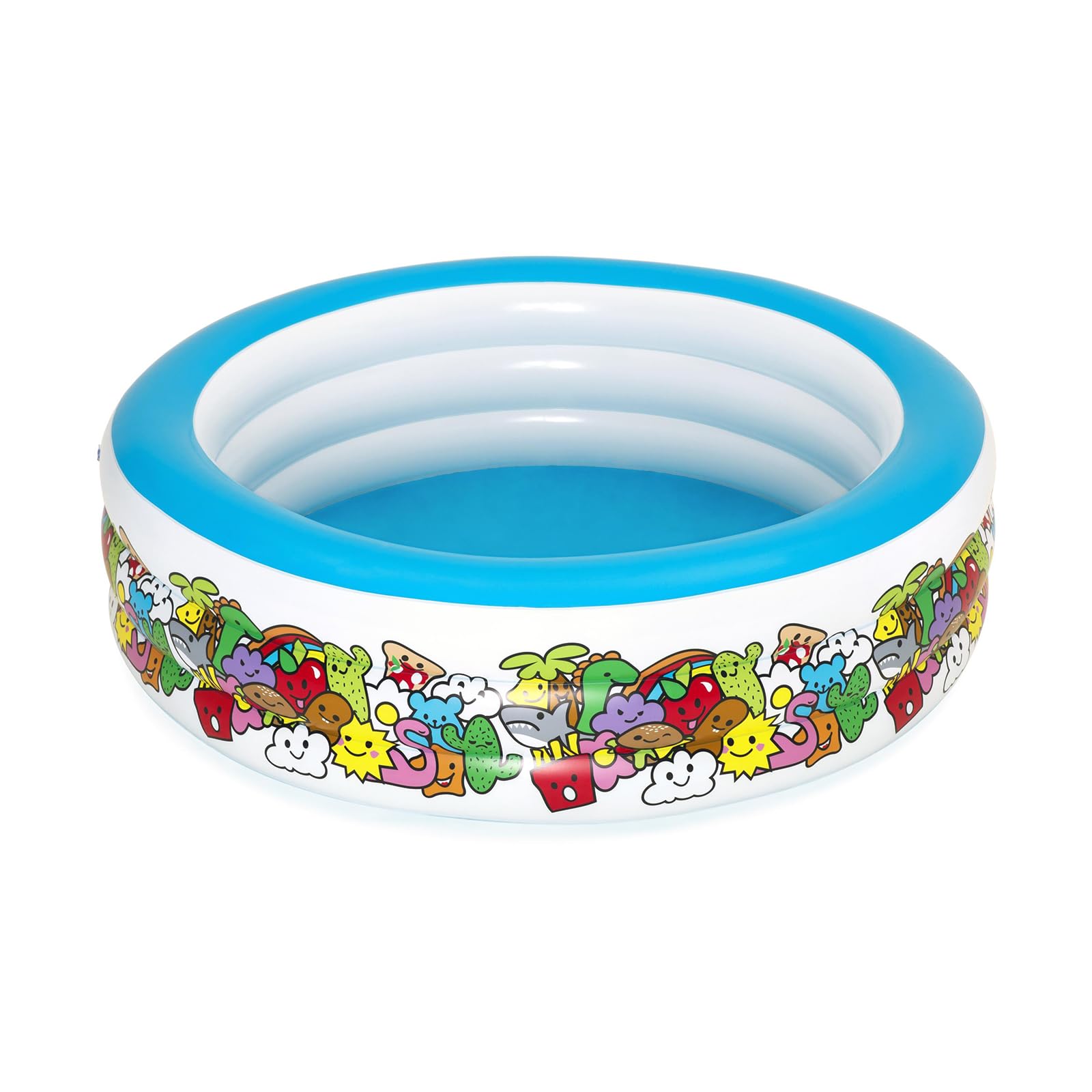 Bestway Fantasia Family Inflatable Pool 196 x 53 cm - Large Outdoor Swimming Pool for Kids & Adults, Perfect for Backyard, Garden, and Summer Parties
