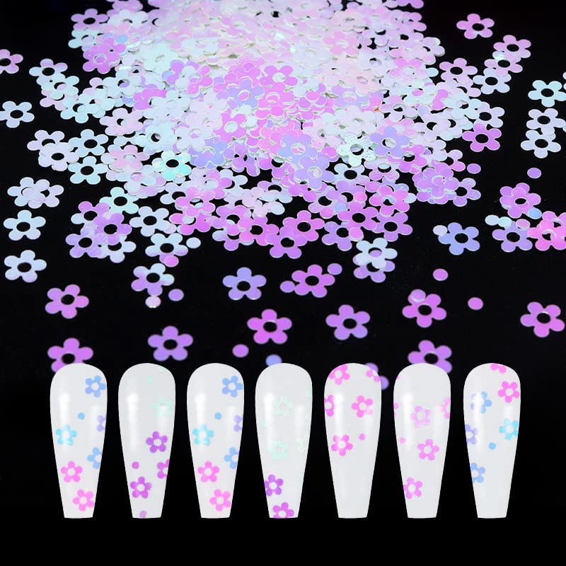 12 Grids Gradient Nail Glitter Sequins - 3D Cherry Blossom & Butterfly Nail Art Flakes for Professional Manicure | DIY Nail Decoration Accessories for Salon, Party & Special Occasions