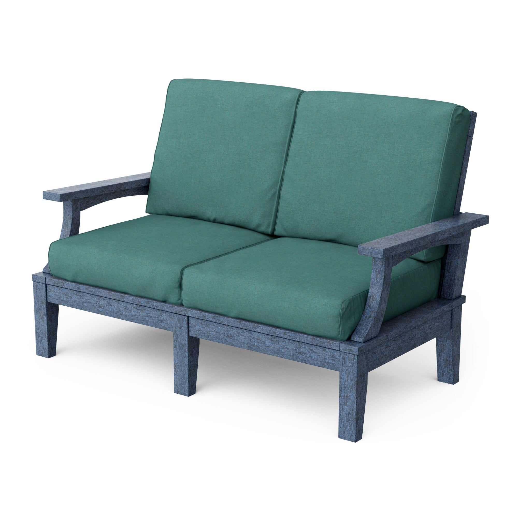 Heritage Deep Seating Love Seat Cushioned Sofa - Outdoor Patio Furniture for Garden, Poolside & Backyard Relaxation