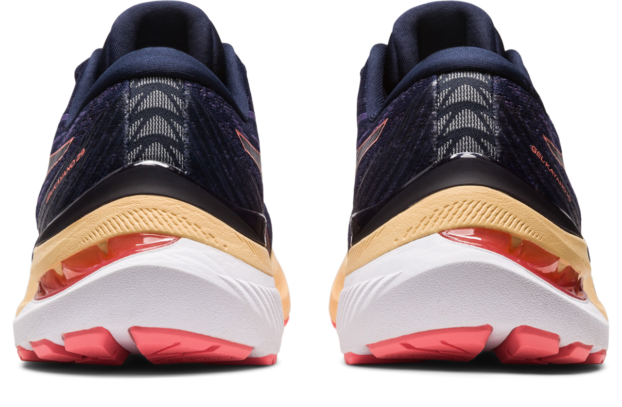 ASICS Women's Gel Kayano 29 WIDE Running Shoes (402 Midnight/Papaya) - Lightweight Stability Sneakers for Road Running, Jogging & Gym Workouts