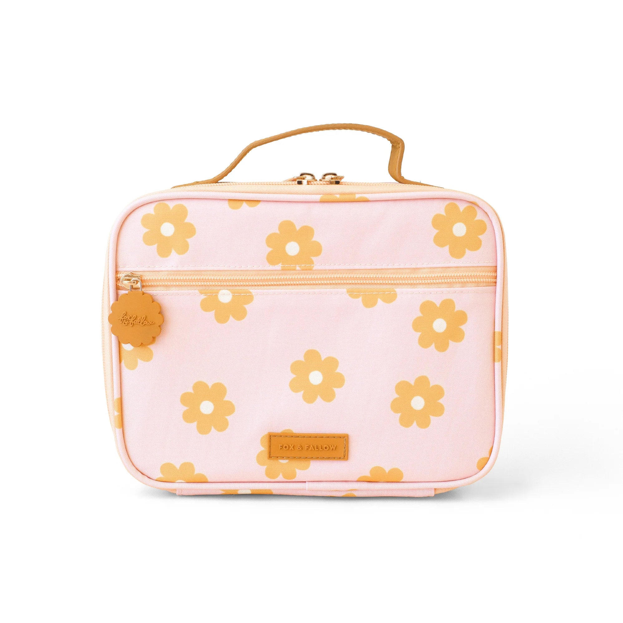 Insulated Mini Lunch Bag with Daisy Chain Design - Perfect for School, Work, and Picnics