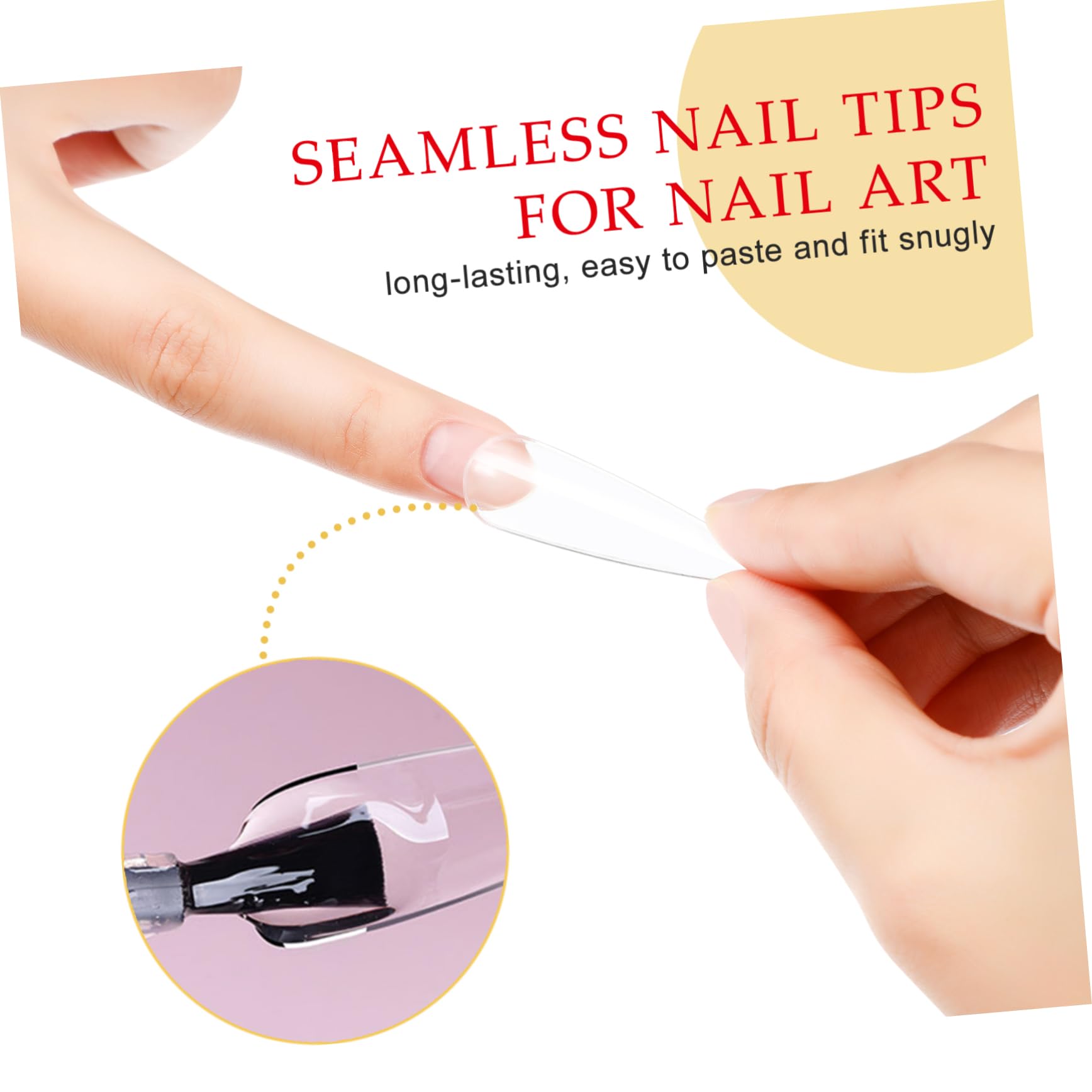 100pcs Clear False Nail Tips - Transparent Nail Display Sticks for Nail Art, Fan Shaped Nail Wheel, White Polish Sample - Perfect for Salon Display, DIY Nail Art & Professional Nail Color Testing