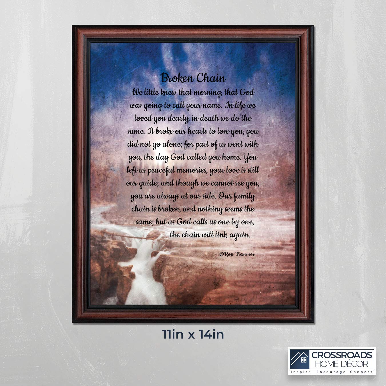 Broken Chain Picture Frame - Memorial Gift for Loved Ones | Home Décor for Sympathy & Remembrance