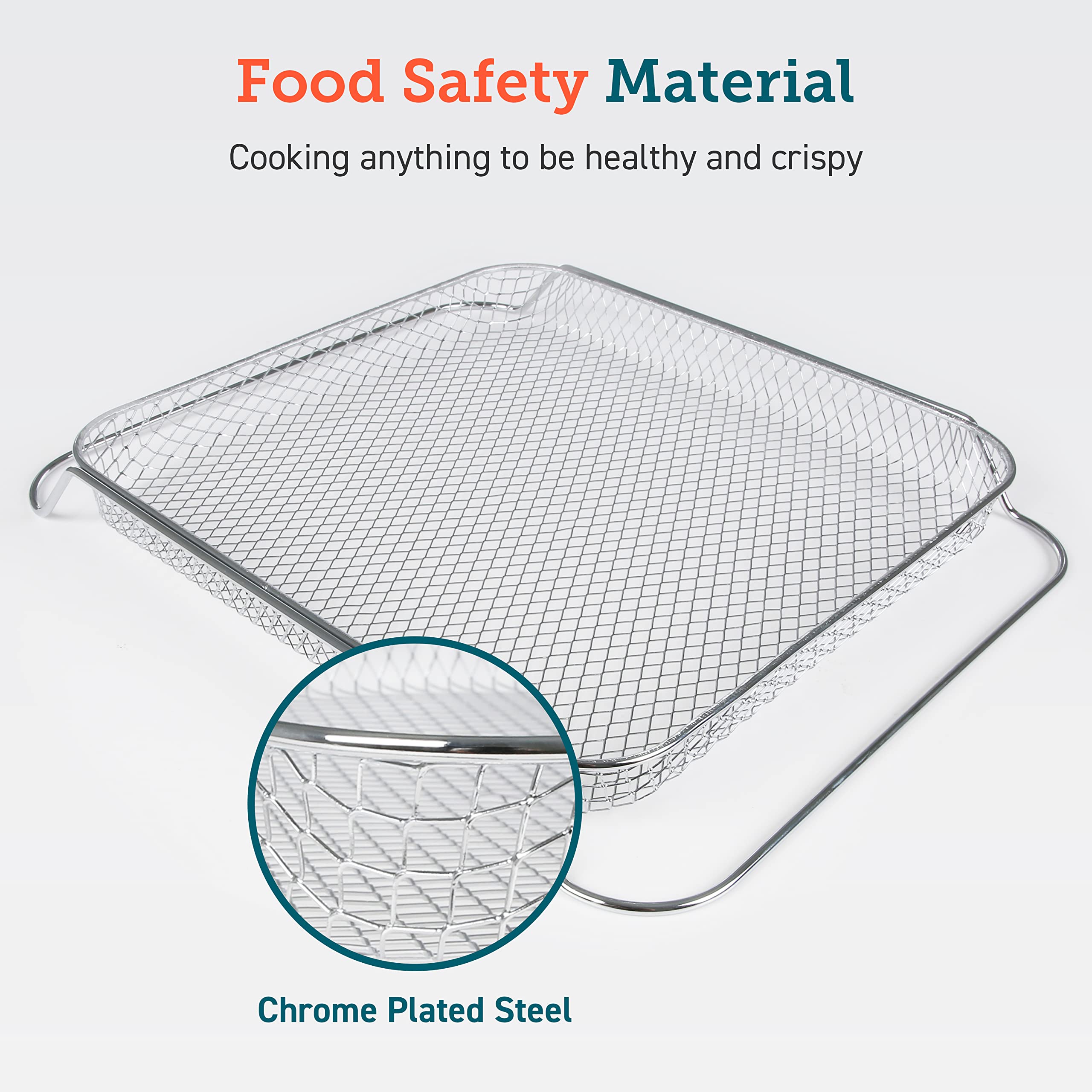 COSORI Air Fryer Basket - Carbon Steel Fry Basket for Toaster Ovens & Air Fryers | Perfect for Healthy Cooking, Crispy Fries & Roasted Vegetables