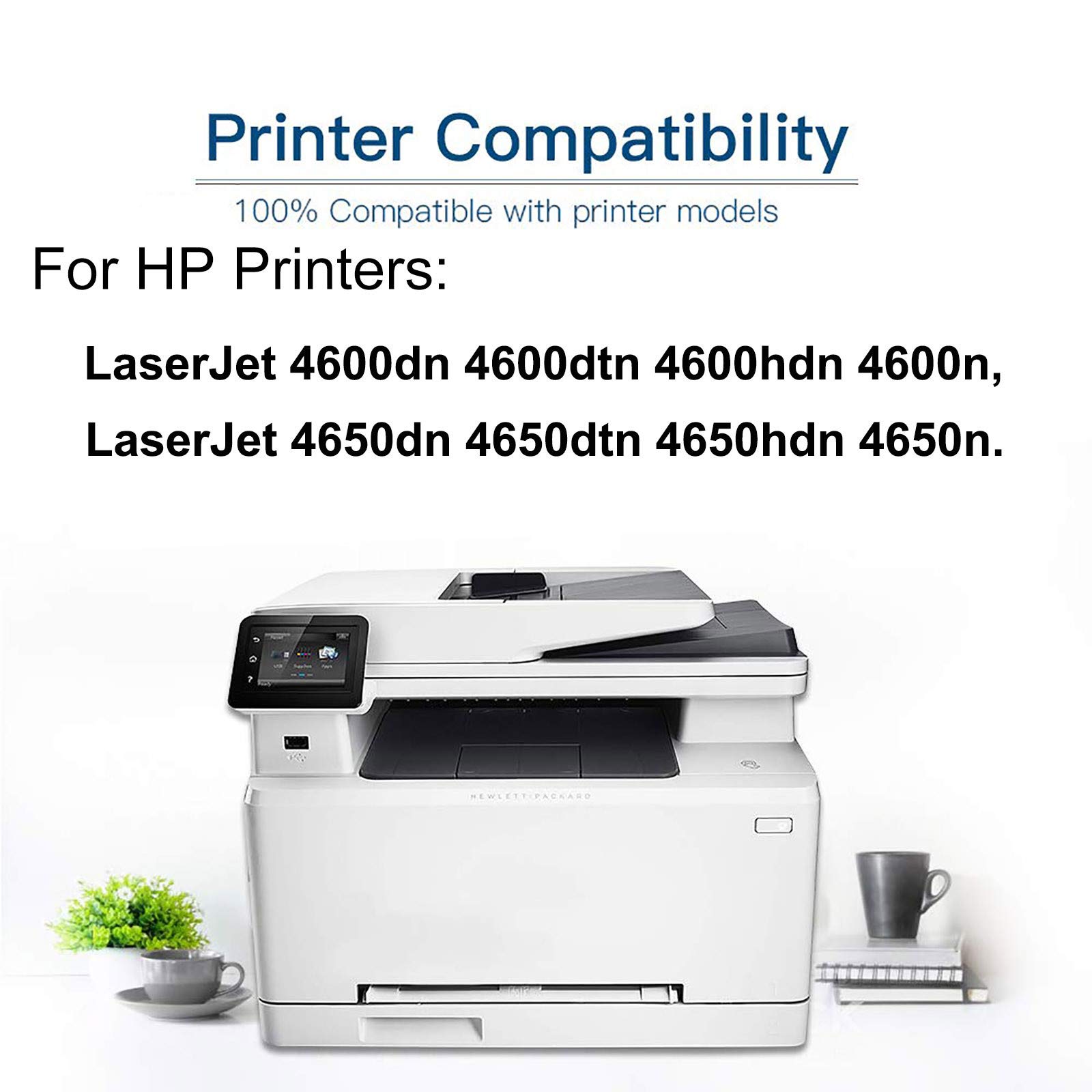 6-Pack (2C+2Y+2M) High Yield Compatible 641A (C9721A/C9722A/C9723A) Toner Cartridge for HP 4600dn/4600dtn/4610n/4650dn/4650dtn Laser Printers - Office & Business Printing Solution