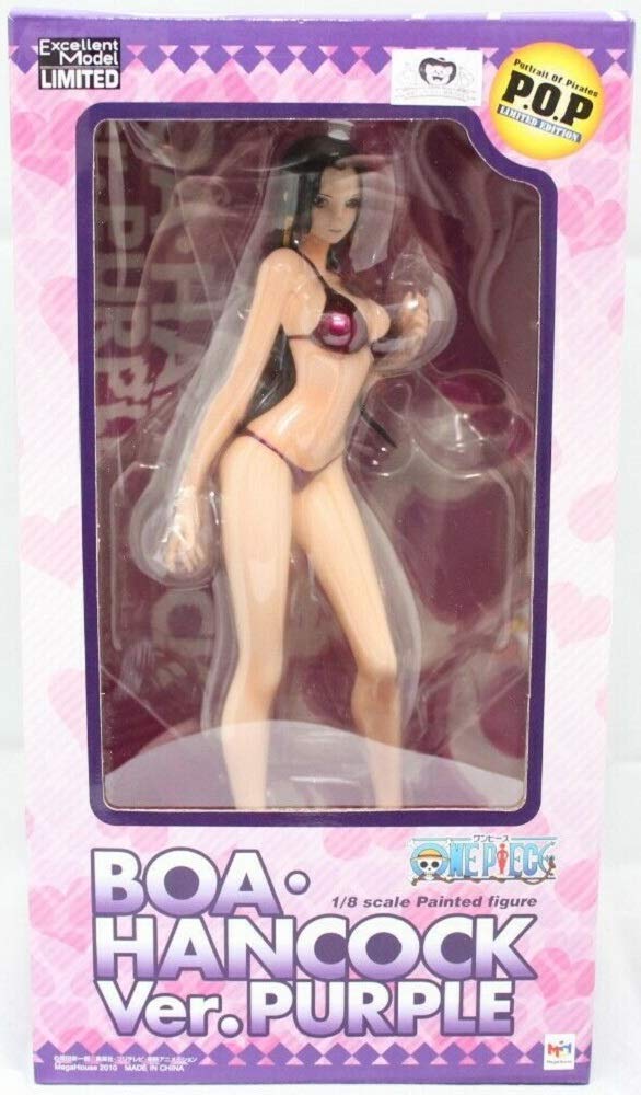Megahouse One Piece Boa Hancock Purple Swimsuit Ver. Anime Figure - Perfect for Anime Collections, Cosplay Inspiration, and Display