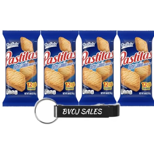 Marinela Pastisetas Diamond Shaped Butter Cookies - 12 Count (4 Pack) | Delicious Mexican Sweet Treats | Perfect for Parties, Gifts & Coffee Time