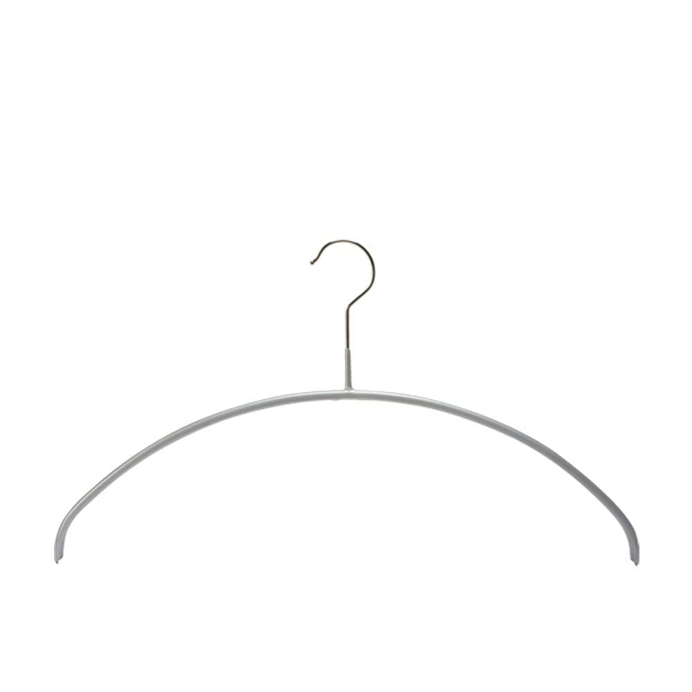 MAWA 110564 Non-Slip Clothes Hangers - 10 Pack Silver Space Saving Hangers for Shirts, Pants & Coats - Perfect for Closet Organization & Travel Use