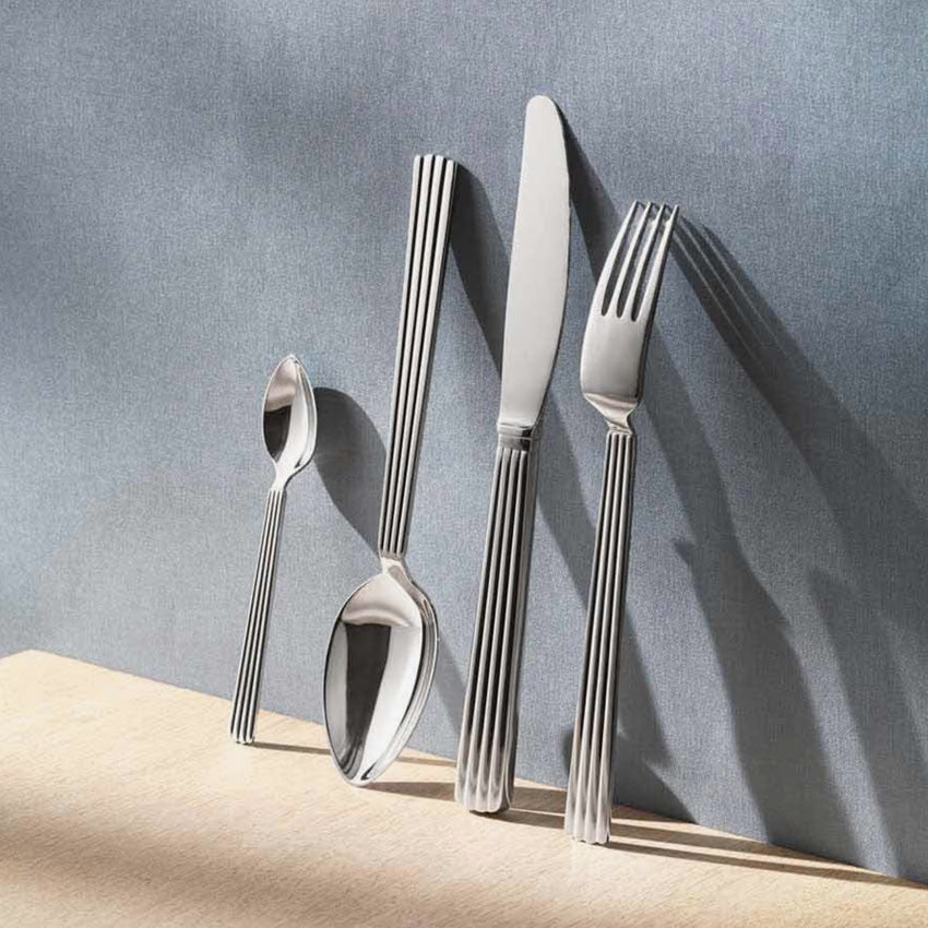 Georg Jensen Bernadotte 5-Piece Stainless Steel Cutlery Set - Elegant Flatware for Fine Dining & Special Occasions
