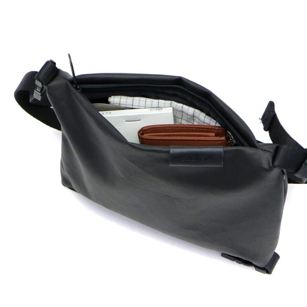 Cote & Ciel Men's Inn Small Crossbody Bag - Stylish & Compact Black Shoulder Bag for Everyday Use | Perfect for Work, Travel & Urban Commute