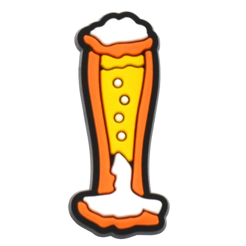 PVC Beer Shoe Charms for Crocs - 1pc Decorative Badge for Men, Women & Kids - Fun Accessory for Sandals, Shoes & Jeans - Perfect Christmas Gift for Beer Lovers