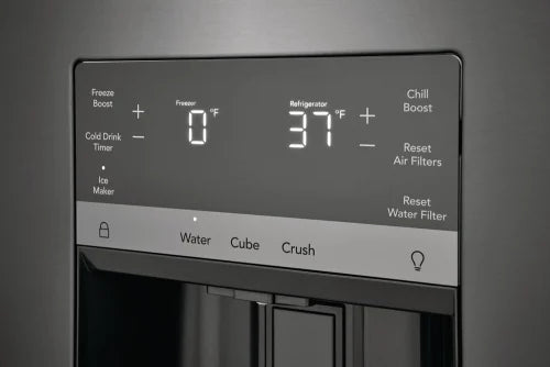 Frigidaire Gallery GRFS2853AD 27.8 Cu. Ft. Standard Depth French Door Refrigerator in Black Stainless Steel - Energy Efficient Kitchen Appliance for Modern Homes