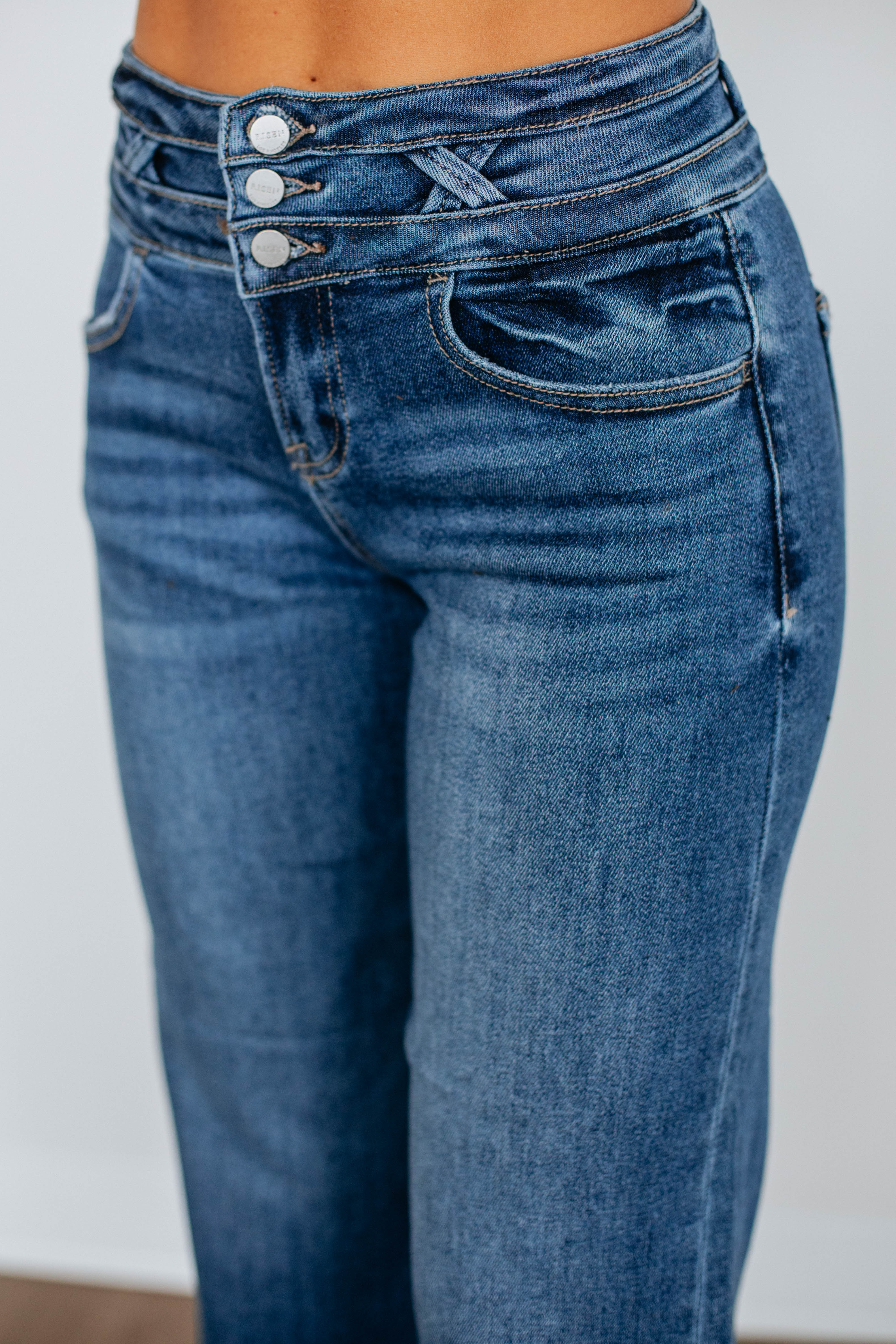 Danica Risen Jeans for Women - High Waist Stretch Denim Pants - Comfortable Slim Fit Jeans for Everyday Wear, Office & Casual Outings