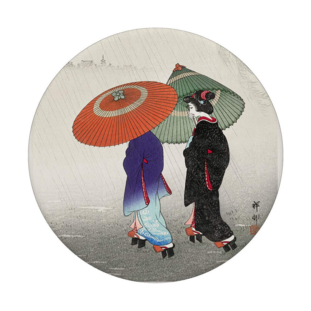 Two Geishas Walking in the Rain - Japanese Traditional Art Print - Perfect for Home Decor, Office Wall Art & Gift Giving
