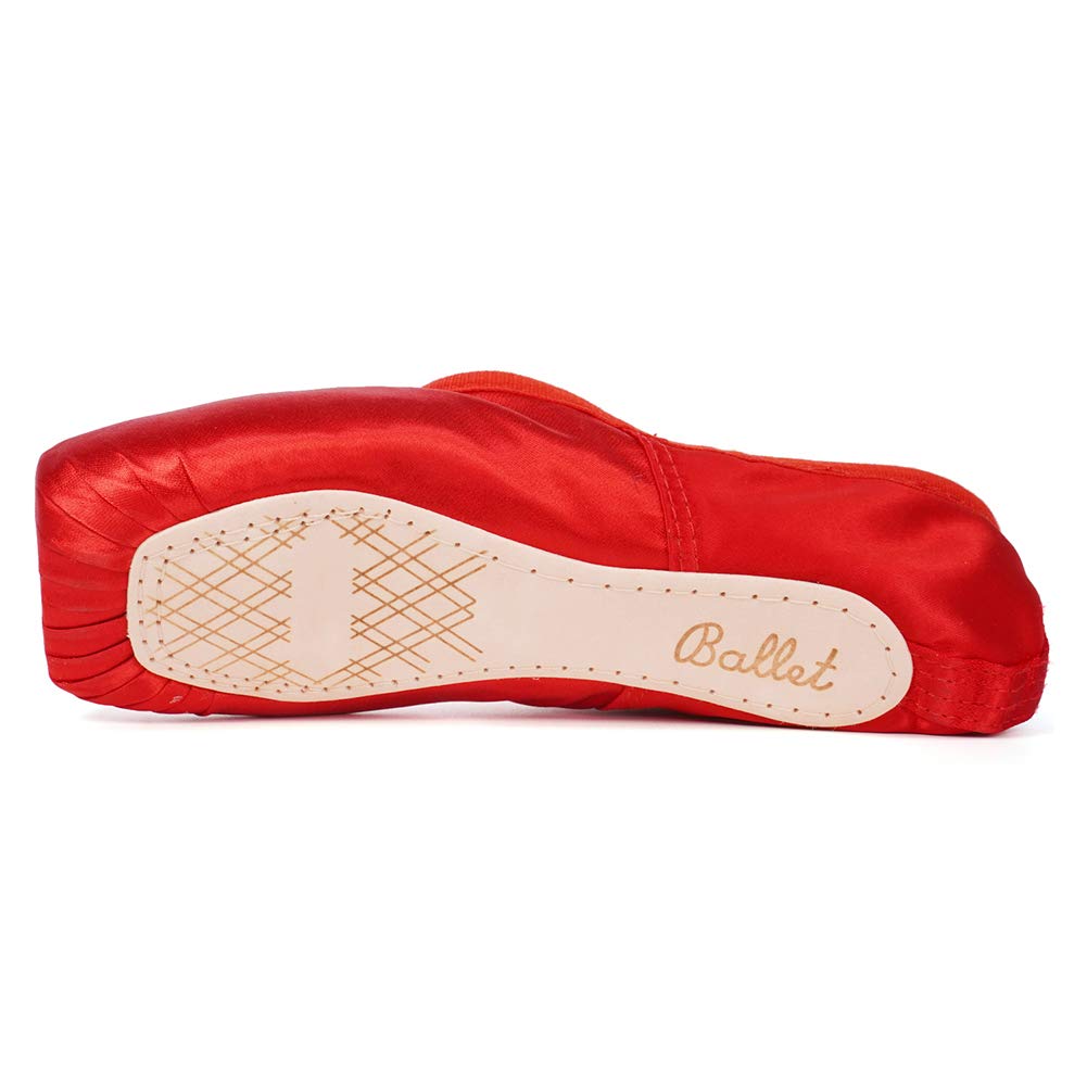 Hipposeus Professional Ballet Pointe Shoes for Women & Girls - Premium Ballet Dance Slippers with Ribbon for Ballet Class, Performance & Practice | Perfect for Beginners to Advanced Dancers