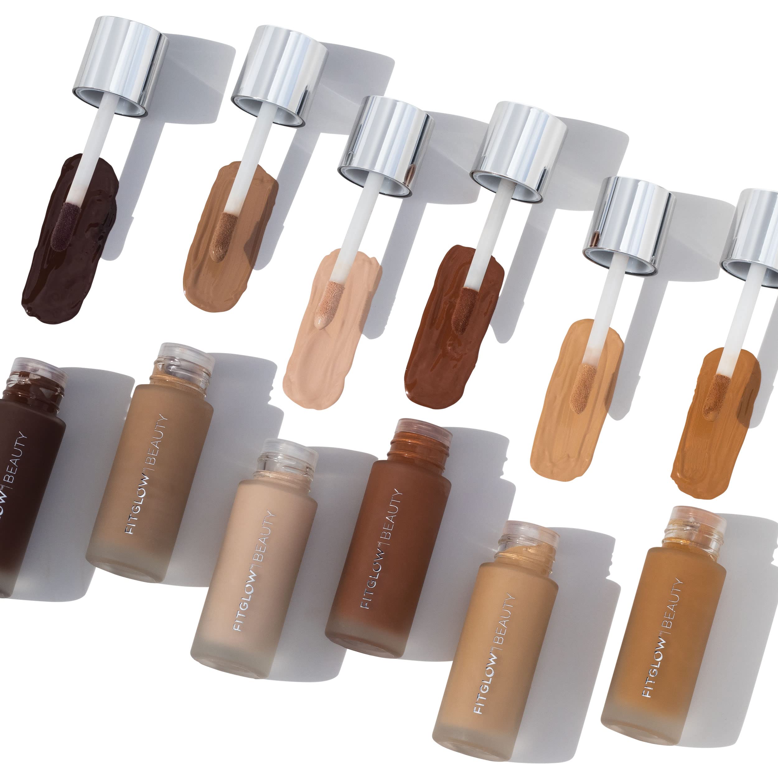Fitglow Beauty Vegan Natural Foundation with Photo-Filtering Effect - Clean Cruelty-Free Makeup (Shade F4.5 Tan Neutral, Soft Olive Undertones) | Perfect for Daily Wear & Flawless Photo-Ready Looks