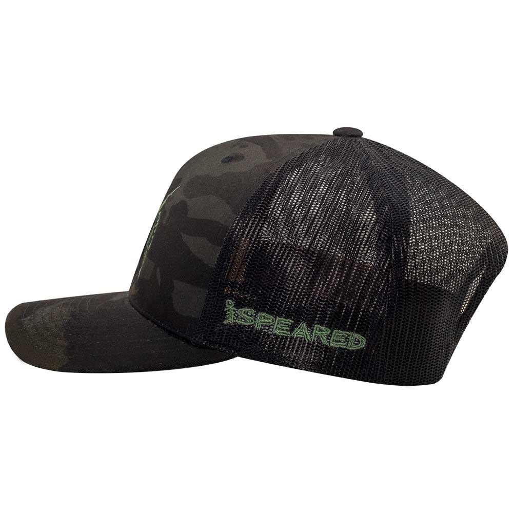 Spearfishing Bullseye Trucker Hat - Adjustable Mesh Back Cap for Fishing & Outdoor Adventures - Perfect for Beach, Boating, and Water Sports