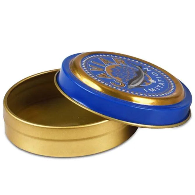Comatec Imitation Caviar Tin - 1.5oz Elegant Caviar Container for Gourmet Dishes, Parties & Gift Giving