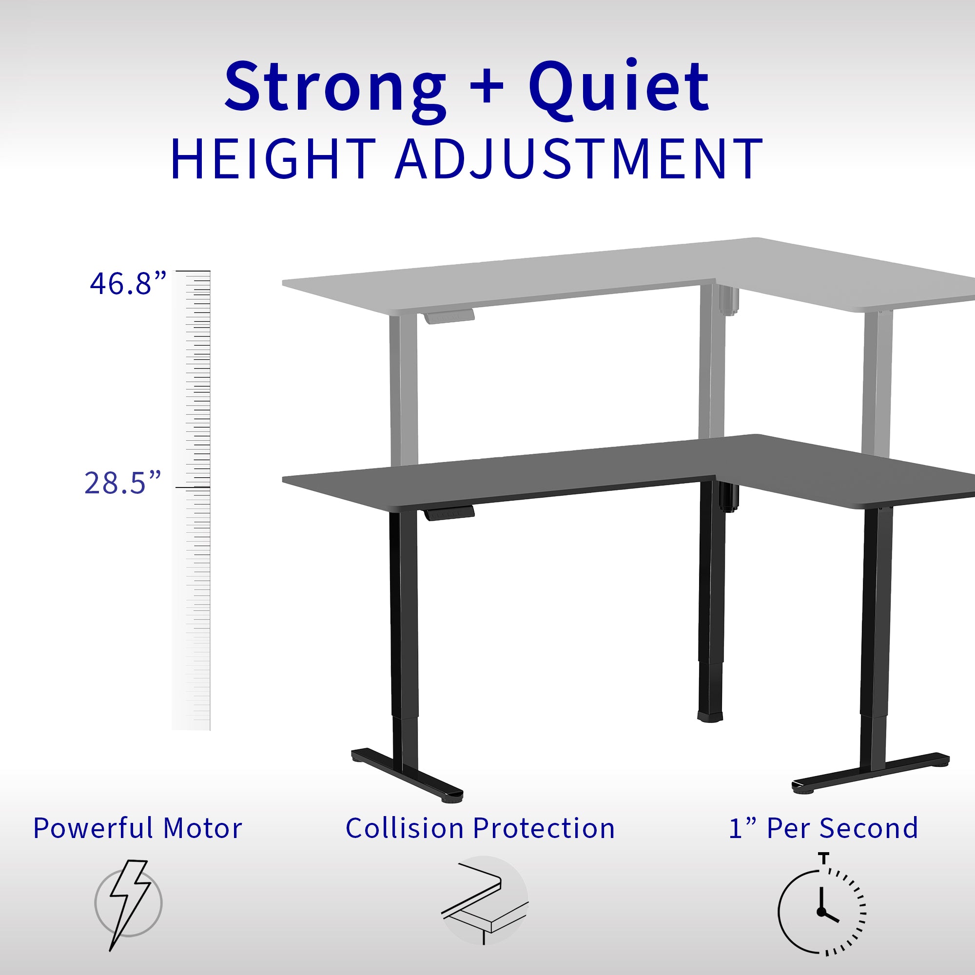 E3 Series Corner Electric Standing Desk - Adjustable Height Home Office Desk for Work & Study | Perfect for Small Spaces & Ergonomic Workspaces
