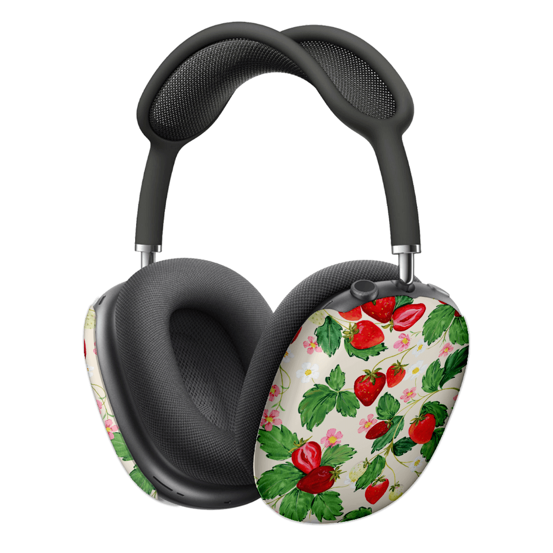 Premium AirPods Max Case with Strawberry Patch Design - Durable Protective Cover for Apple AirPods Max Headphones - Perfect for Travel, Workouts, and Daily Commute