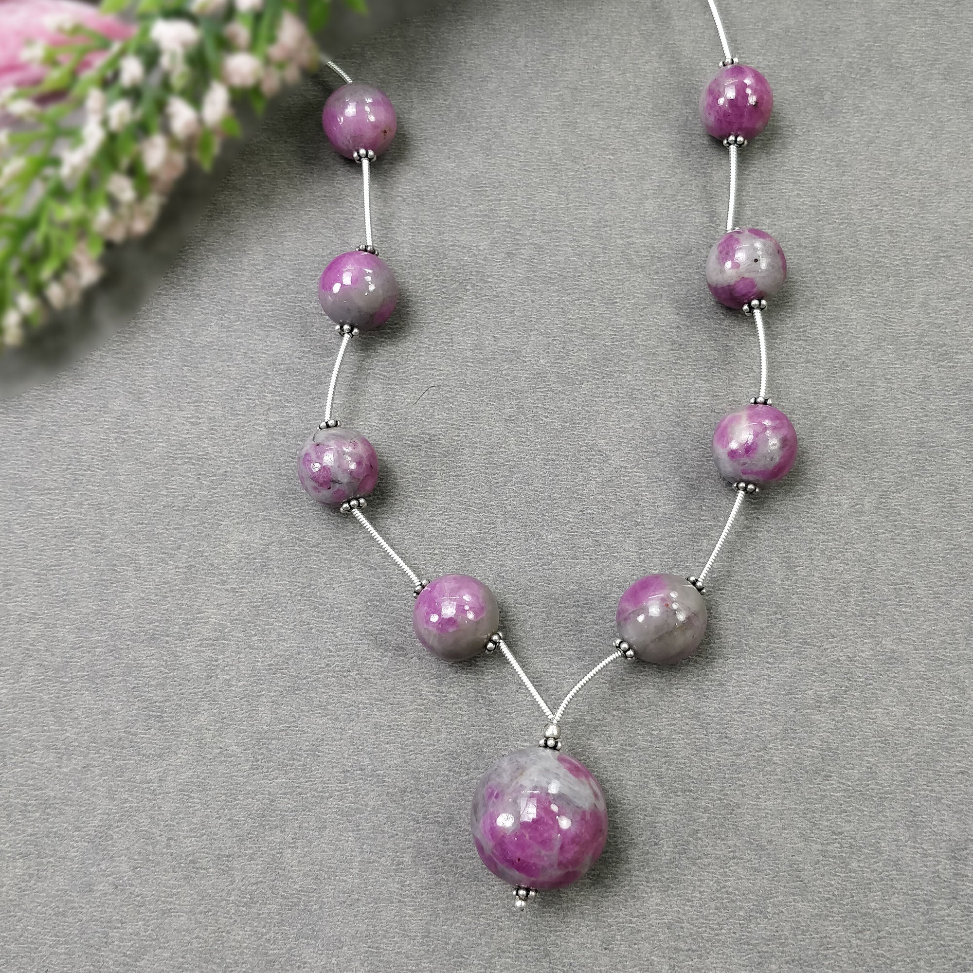 Natural Untreated Bi-Color Zoisite Ruby Loose Beads - 200.40cts (12mm-19mm) for Jewelry Making, DIY Crafts & Healing Crystal Collections | Premium Gemstone Beads for Necklaces, Bracelets & Spiritual Energy Work