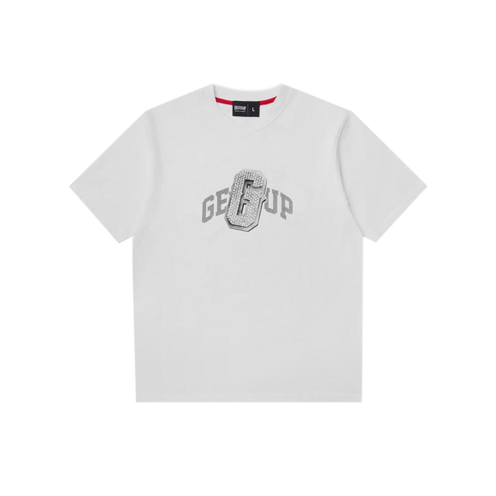 Geedup G Pendant T-Shirt - Washed White & Grey (2025) | Trendy Streetwear Graphic Tee for Men & Women | Perfect for Casual Outfits, Street Style & Everyday Wear