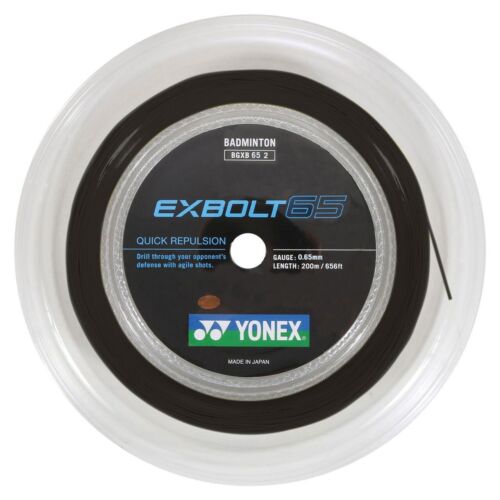 Yonex Exbolt 65 Badminton String Reel - High Performance Badminton String for Professional Players - Perfect for Tournament Play and Training Sessions