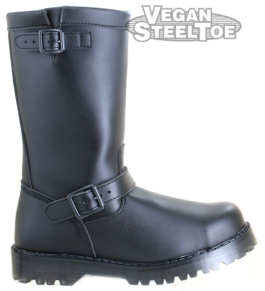Vegan Leather Engineer Boots for Men & Women - Durable & Stylish Vegan Work Boots - Perfect for Motorcycle Riding, Workwear & Outdoor Activities