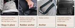 Premium Microfiber Car Seat Protector - Universal Fit Bucket Seat Cover with Stylish Gray Print | Waterproof & Non-Slip Protection for Cars, SUVs & Trucks | Perfect for Commuting, Road Trips & Child Car Seats