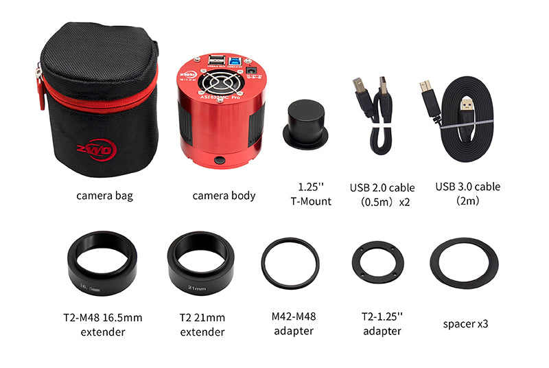 ASI 533MC Pro Astronomy Camera - High Sensitivity Deep Space Imaging for Astrophotography | Perfect for Capturing Nebulae, Galaxies, and Star Clusters