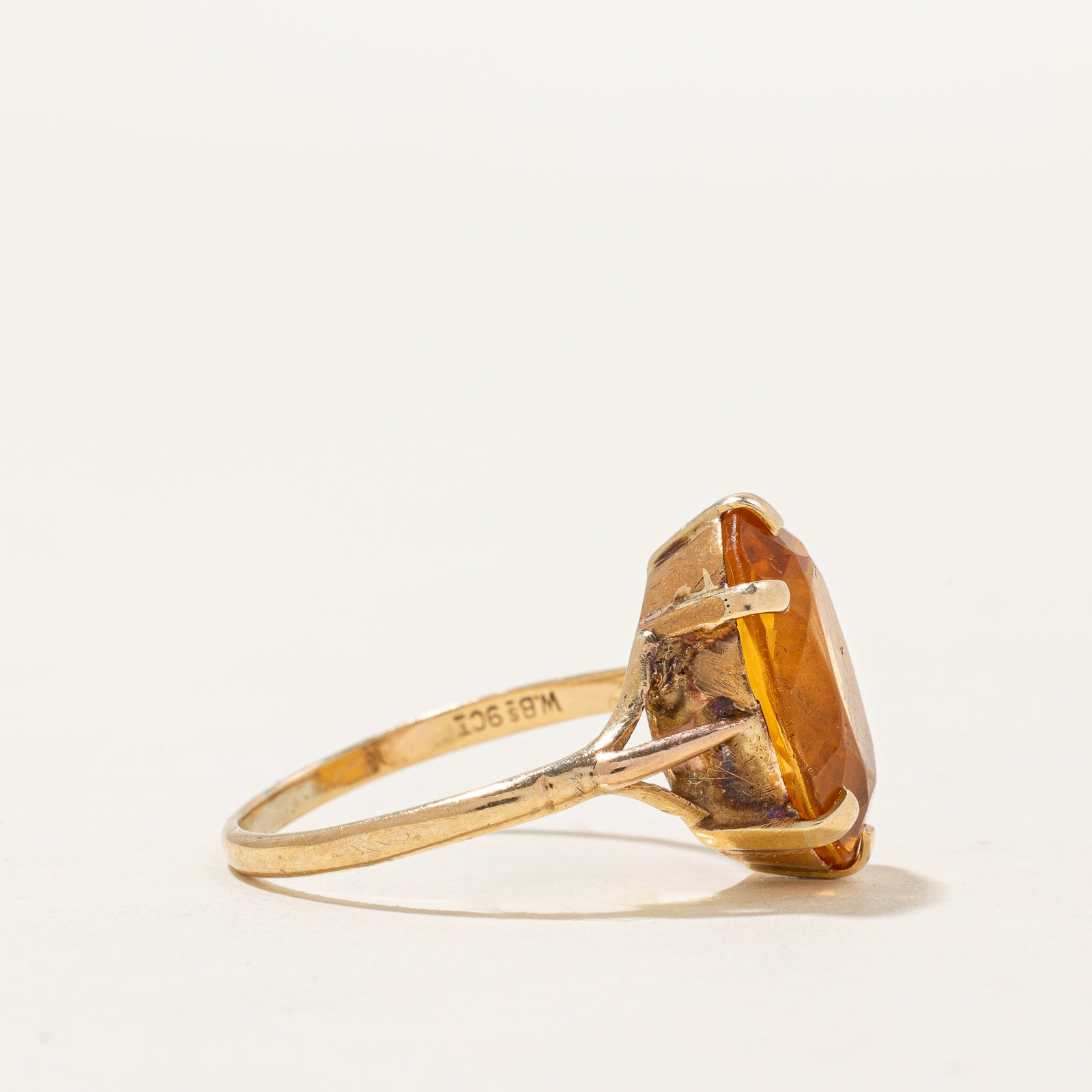 5.0ct Natural Citrine Cocktail Ring - Size 7.25 - Elegant Statement Jewelry for Evening Parties & Special Occasions