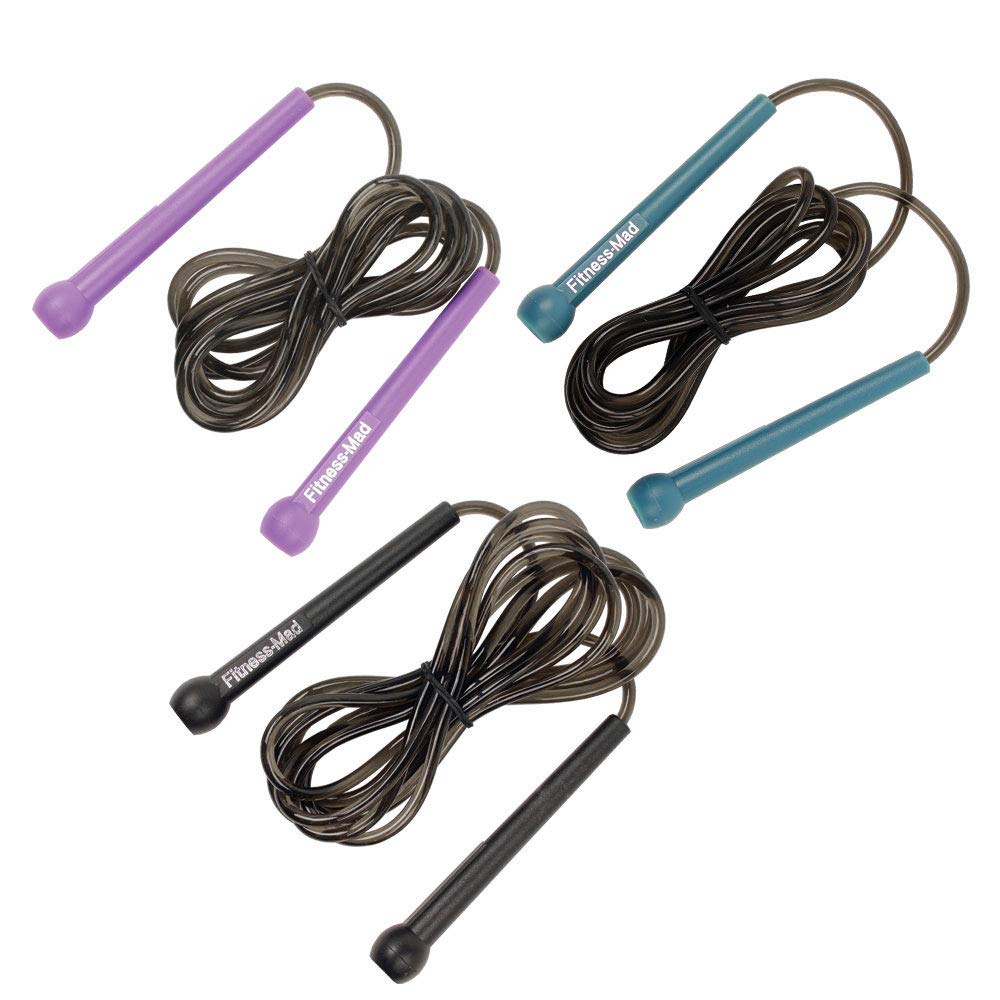 Fitness Mad Speed Rope - Professional Adjustable Jump Rope for CrossFit, Boxing & Cardio Workouts - Ideal for Home Gym, Weight Loss & High Intensity Training