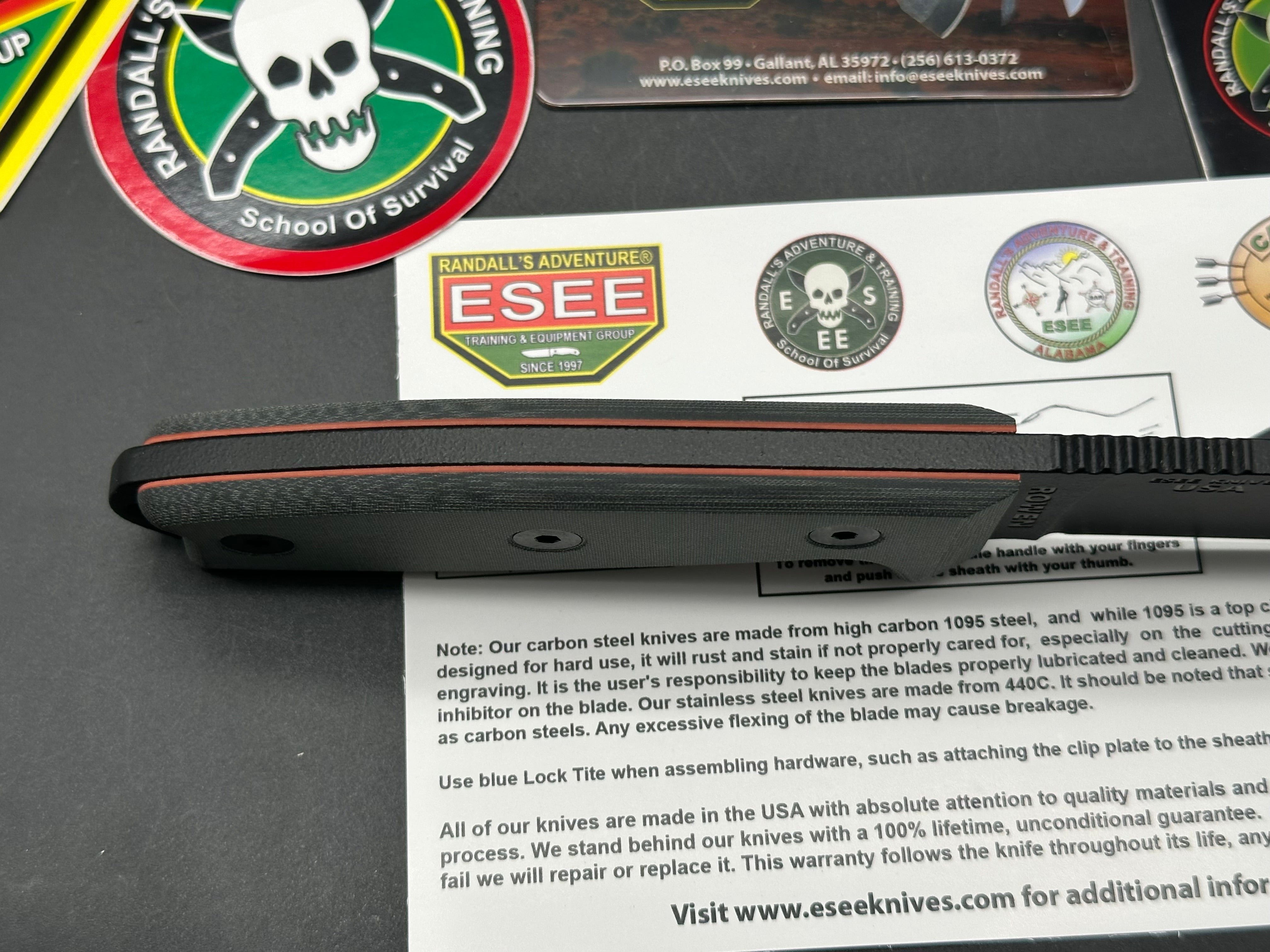 ESEE 4P KO Survival Knife - 4.5 Inch Black Tactical Fixed Blade Hunting Knife | Outdoor Camping, Bushcraft & Survival Gear | Perfect for Hiking, Hunting & Emergency Preparedness
