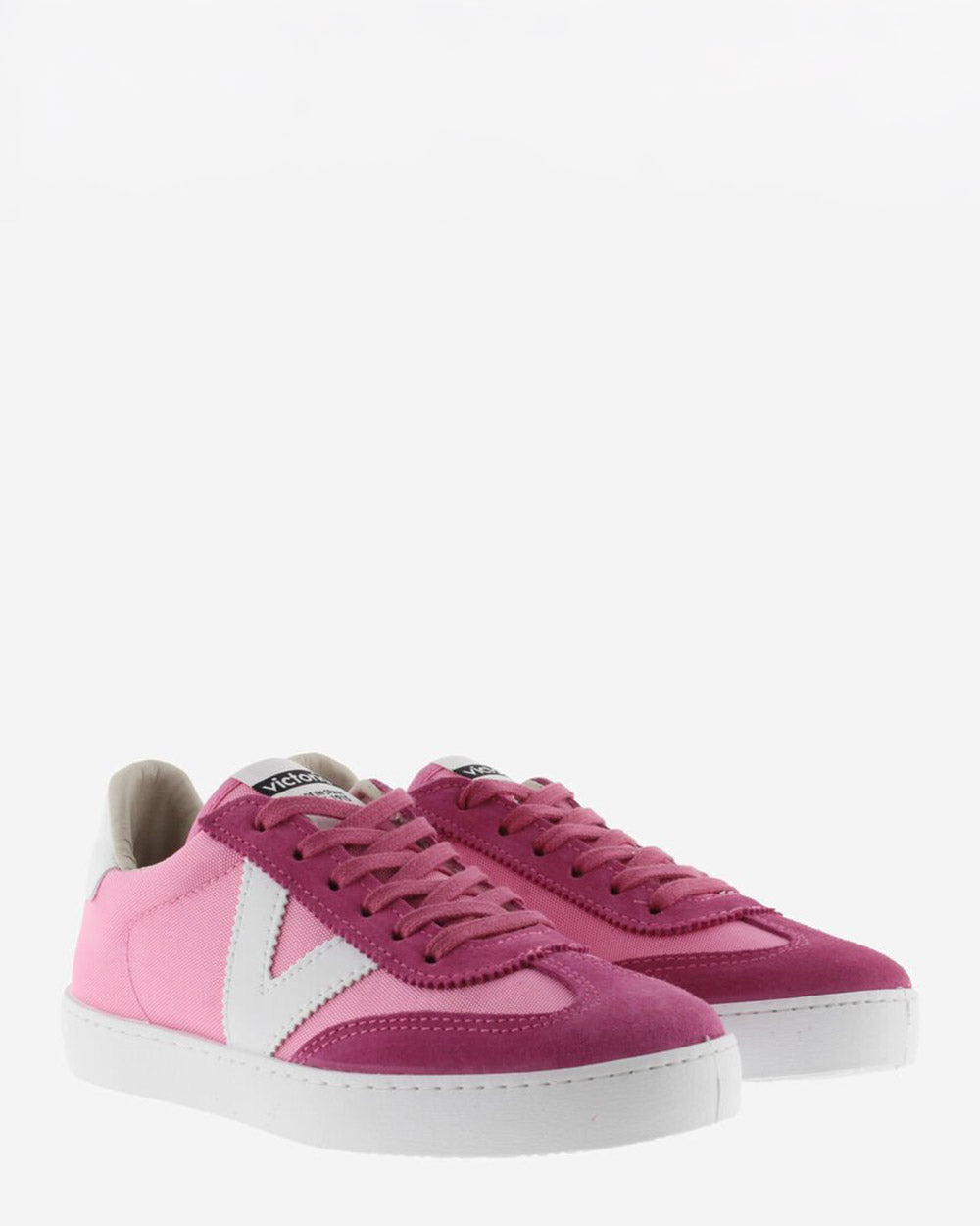 Victoria 1126193 Berlin Split Leather & Nylon Sneakers for Women - Fuchsia Pink Casual Walking Shoes for Work, Travel & Everyday Wear