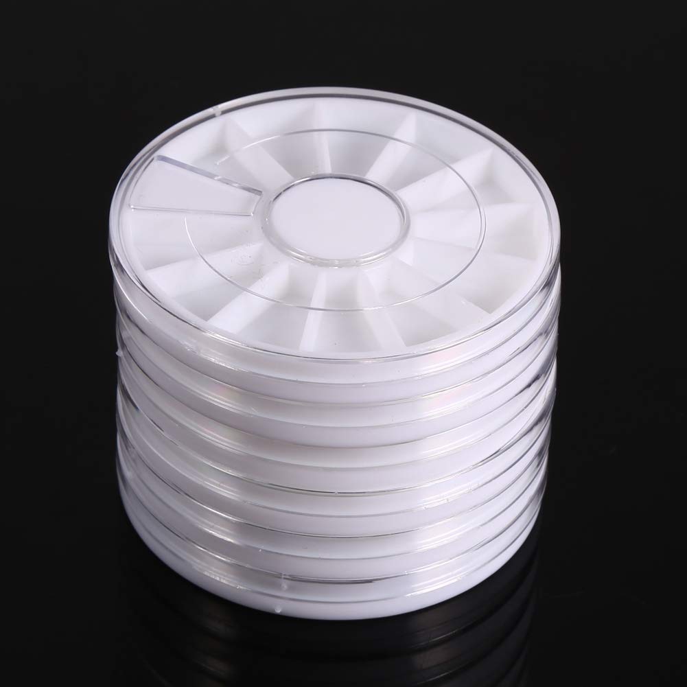 Clear Plastic Nail Art Storage Box with Lid - Portable Bead Container & Empty Wheel Box for Nail Salon, Manicure Tools, DIY Nail Decoration Organization - Perfect for Professional Salons & Home Nail Art Enthusiasts