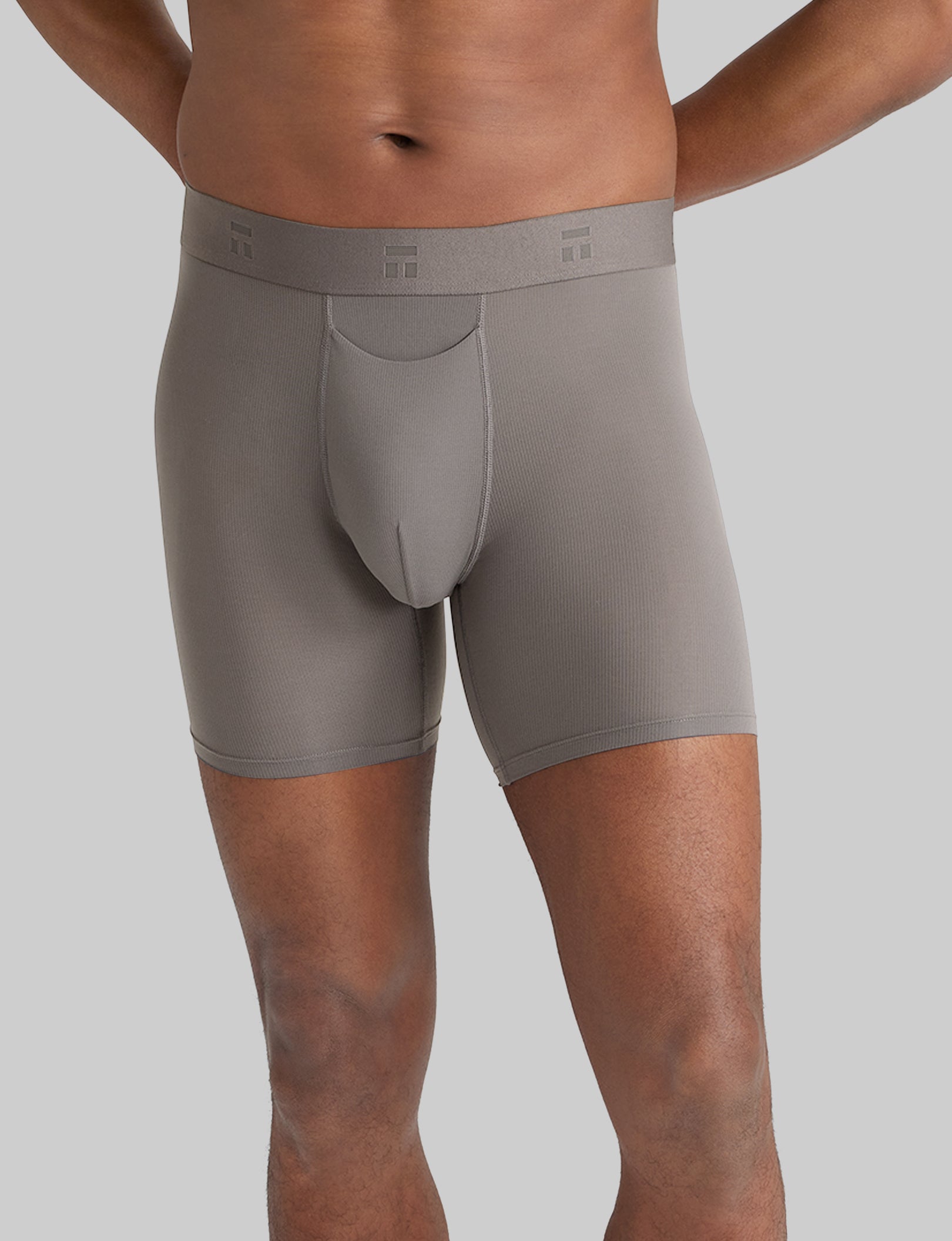 Breathable Air Mid-Length Boxer Briefs for Men - 6 Pack (3 Pairs) - Comfortable Underwear for Workout, Running & Daily Wear