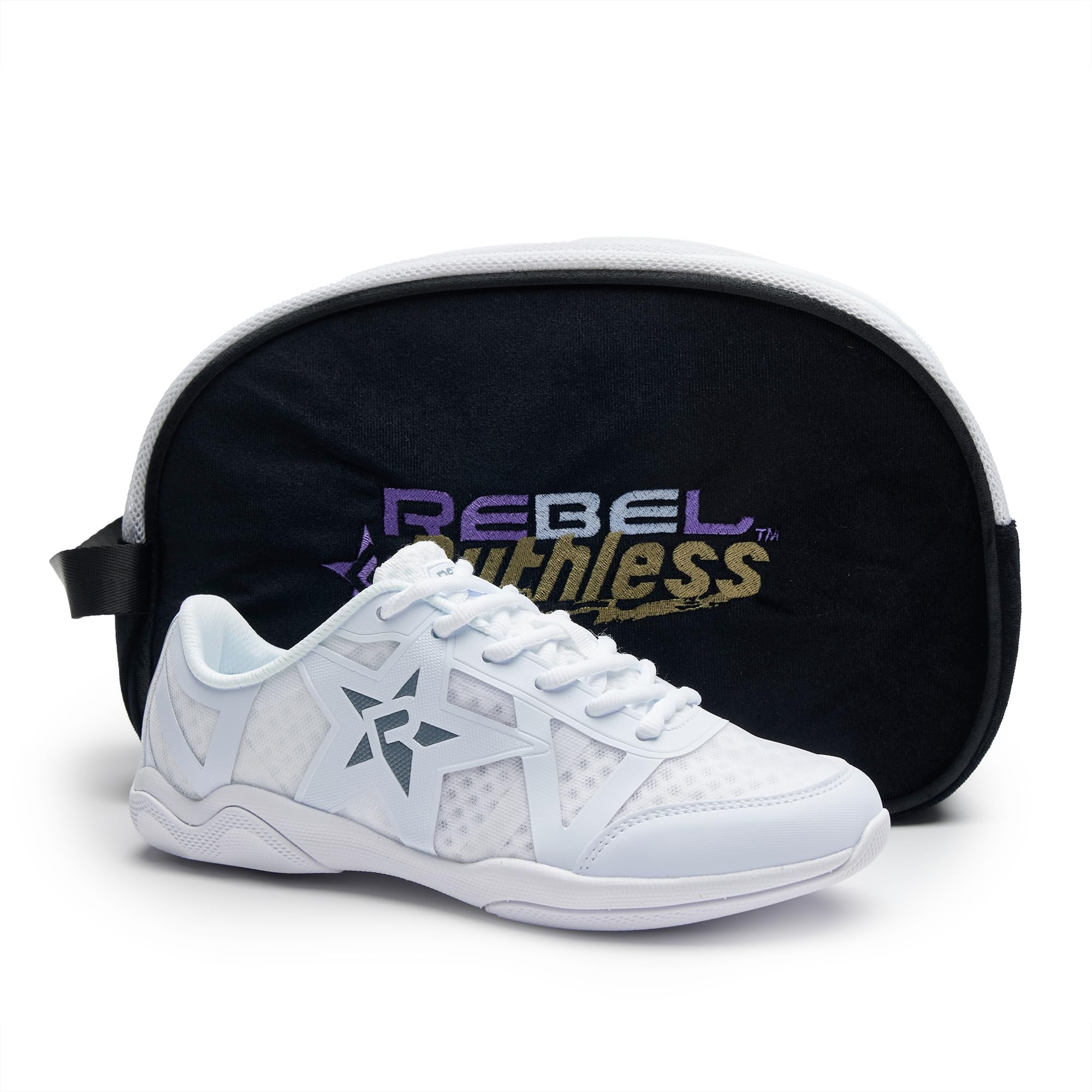 Rebel Athletic Ruthless White Cheerleading Shoes - Lightweight & Supportive for Competitive Cheer, Dance, and Gymnastics Performance