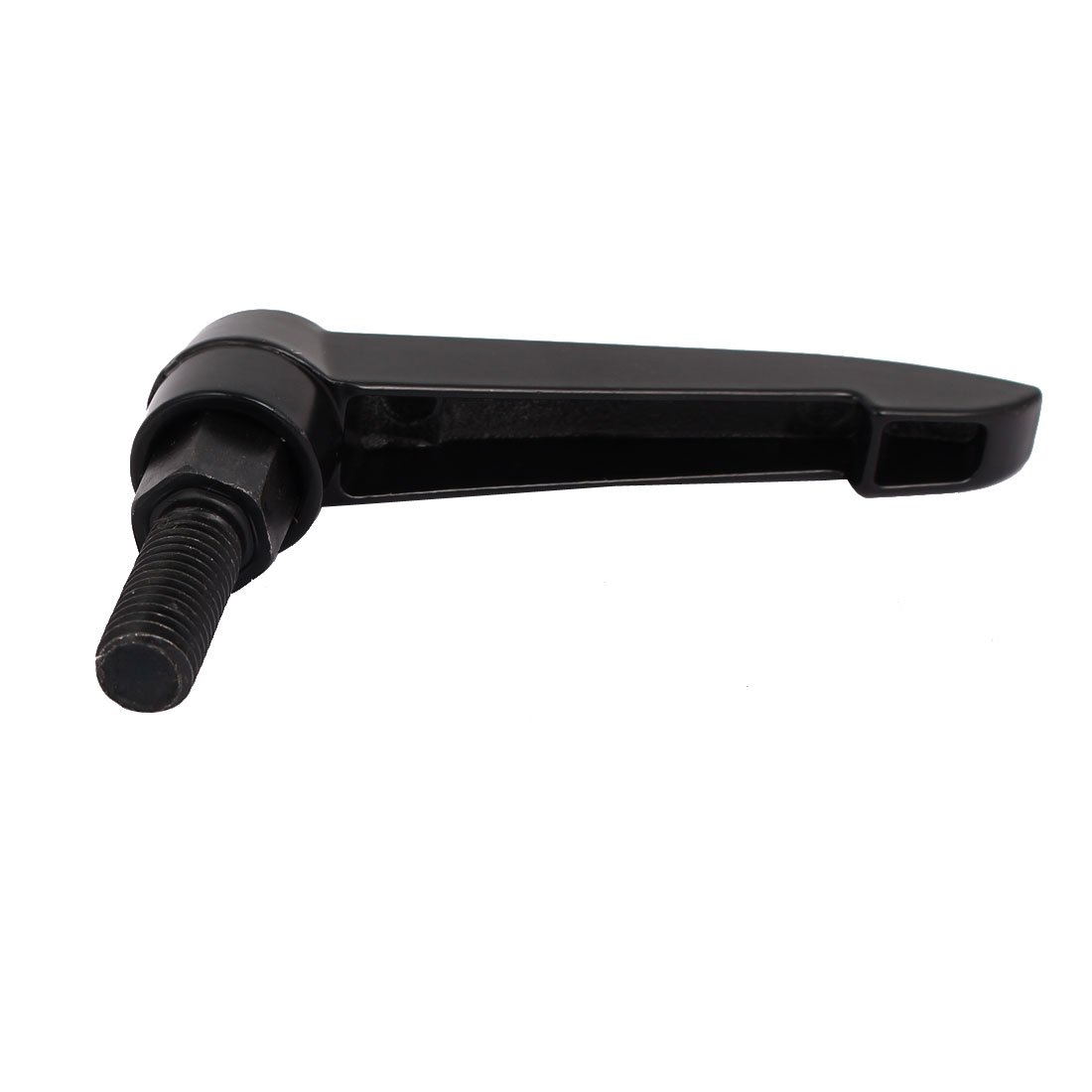 Black M10x80mmx25mm Adjustable Metal Lathe Lever Handle with Male Thread - Durable Machinery Knob for Lathes, Mills & Industrial Equipment