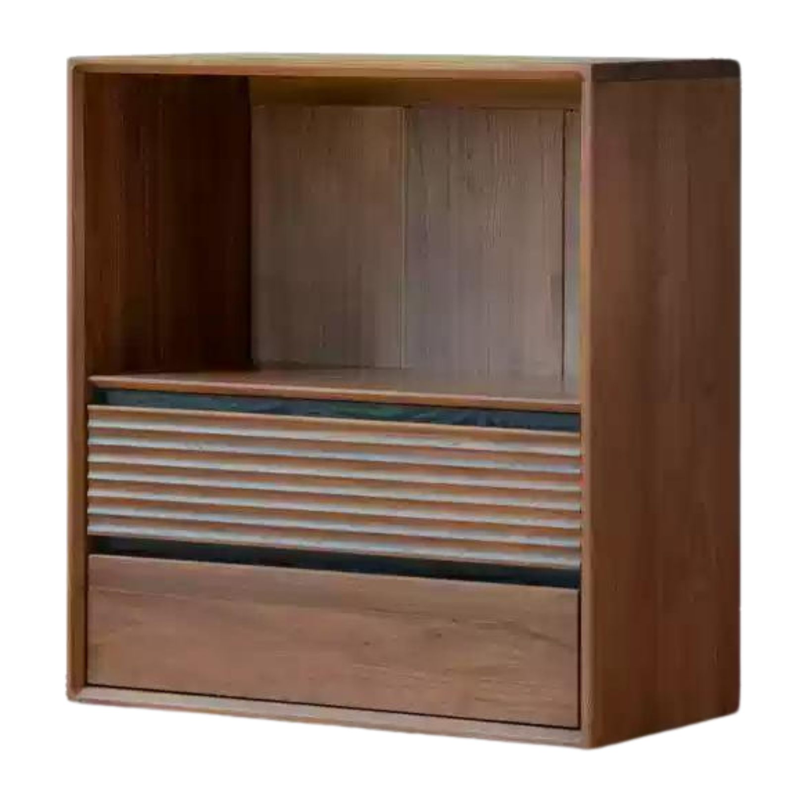 Premium Solid Oak & Black Walnut Modular Bookcase - Modern Luxury Wooden Bookshelf for Home Office, Living Room, and Library Organization