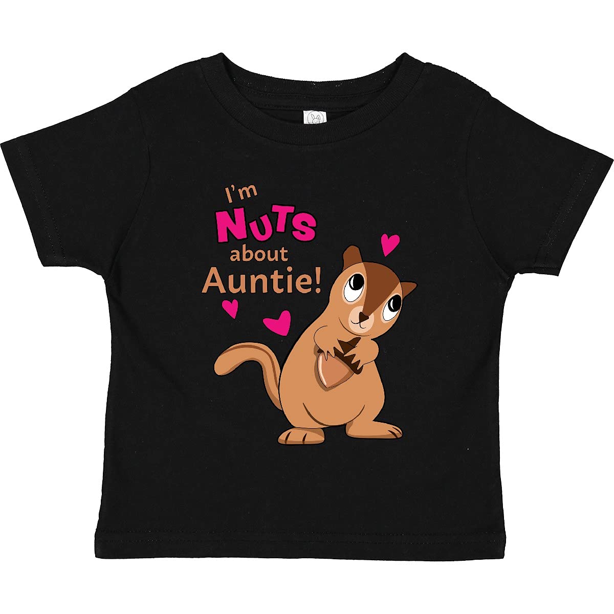 Inktastic 'I'm Nuts About Auntie' Cute Toddler T-Shirt - Soft Cotton Tee for Kids, Perfect Gift for Nieces & Auntie Bonding Moments