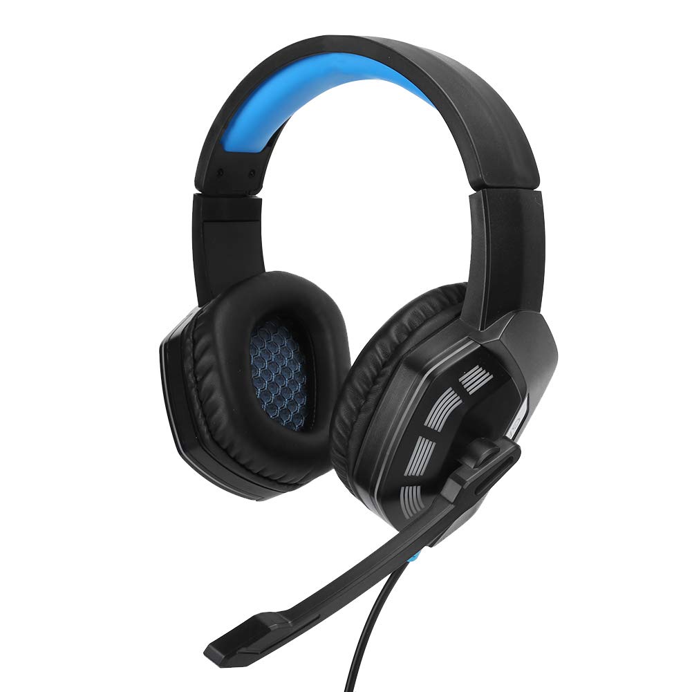 7.1 Surround Sound Gaming Headset with Noise-Canceling Mic & RGB LED Lights - Compatible with Xbox One, PC - Stereo Bass Headphones (Blue) - Perfect for FPS Games, Streaming & Online Chat