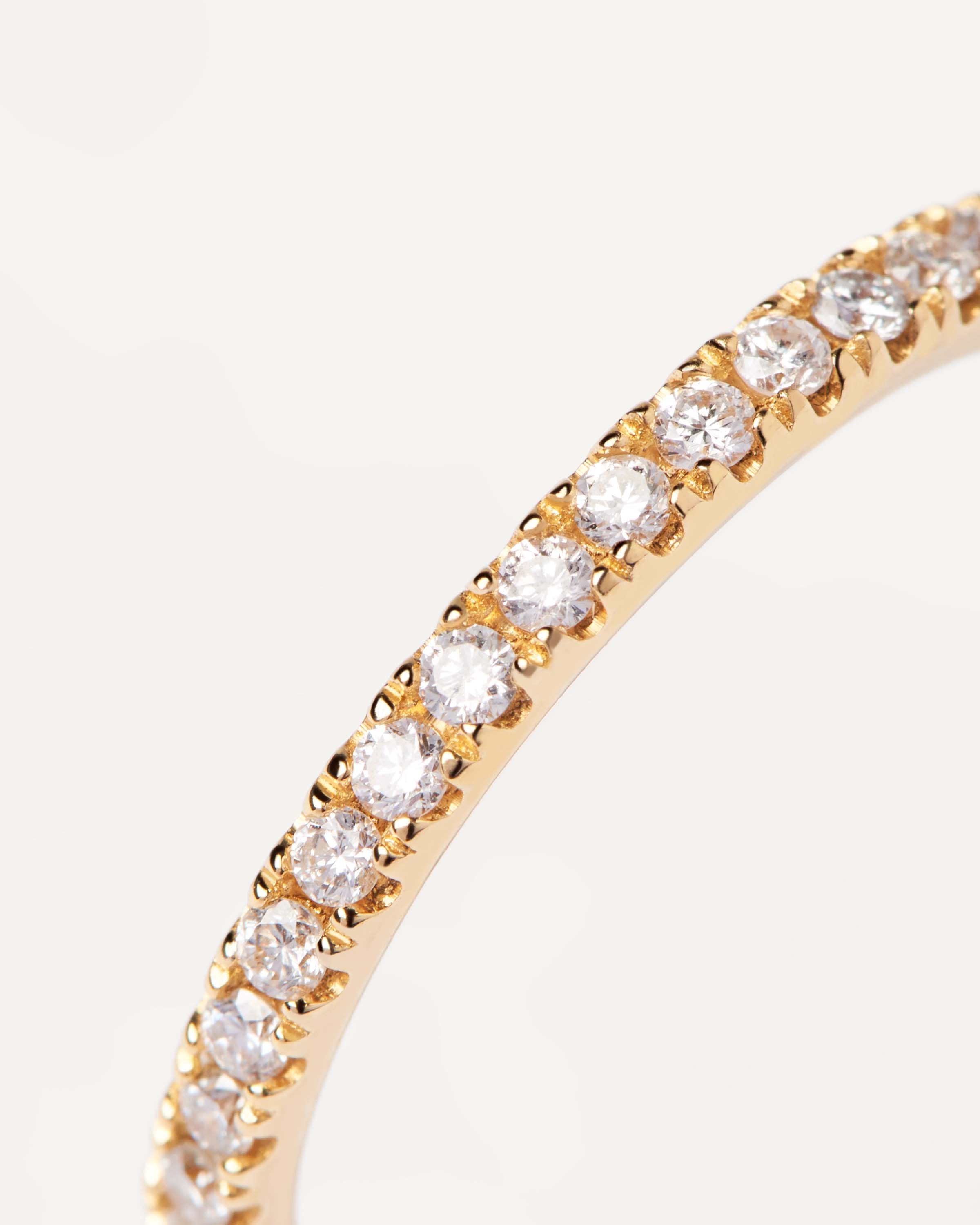 Elegant Diamond & Gold Eternity Band Ring for Women - Perfect for Weddings, Anniversaries & Special Occasions