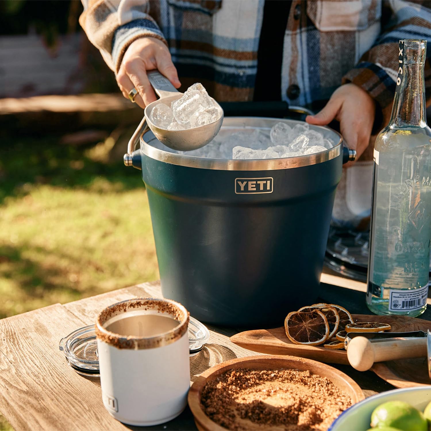 YETI Insulated Beverage & Ice Bucket - Holds 6 Beer Bottles or 3 Wine Bottles - Perfect for Outdoor Parties, Beach Trips & Backyard BBQs