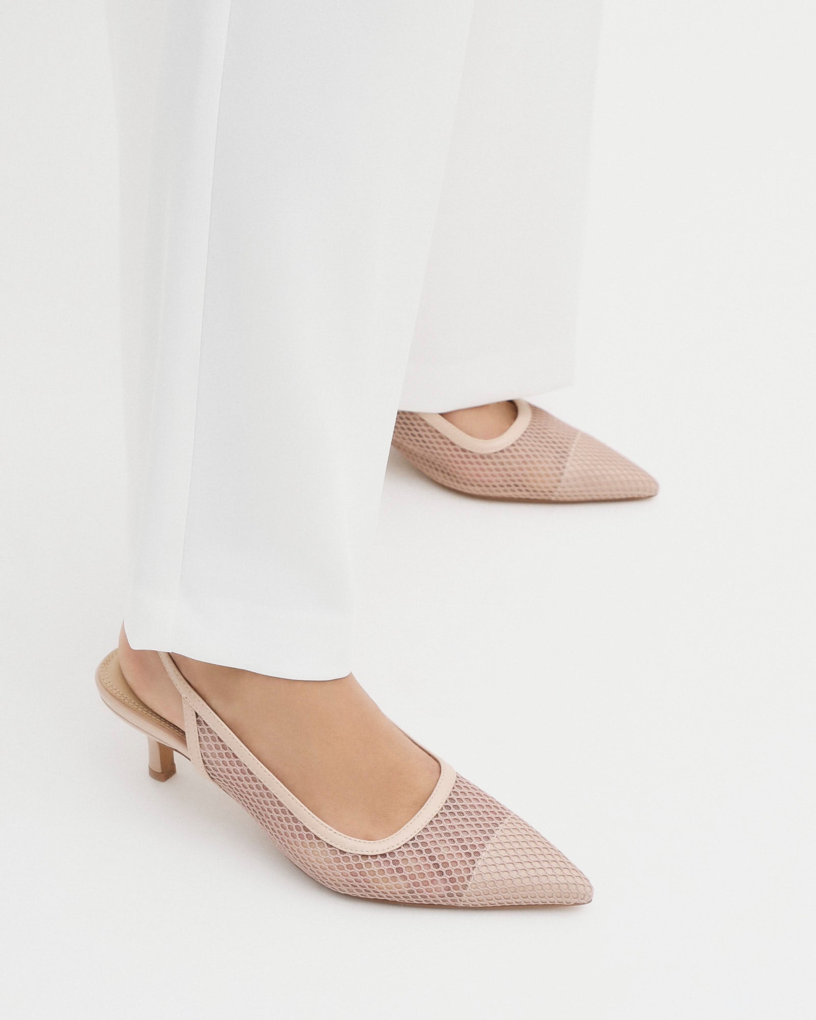 RIVA Women's Mid Heel Sandals - Pink Mesh Comfortable Dress Shoes for Weddings, Parties & Evening Events