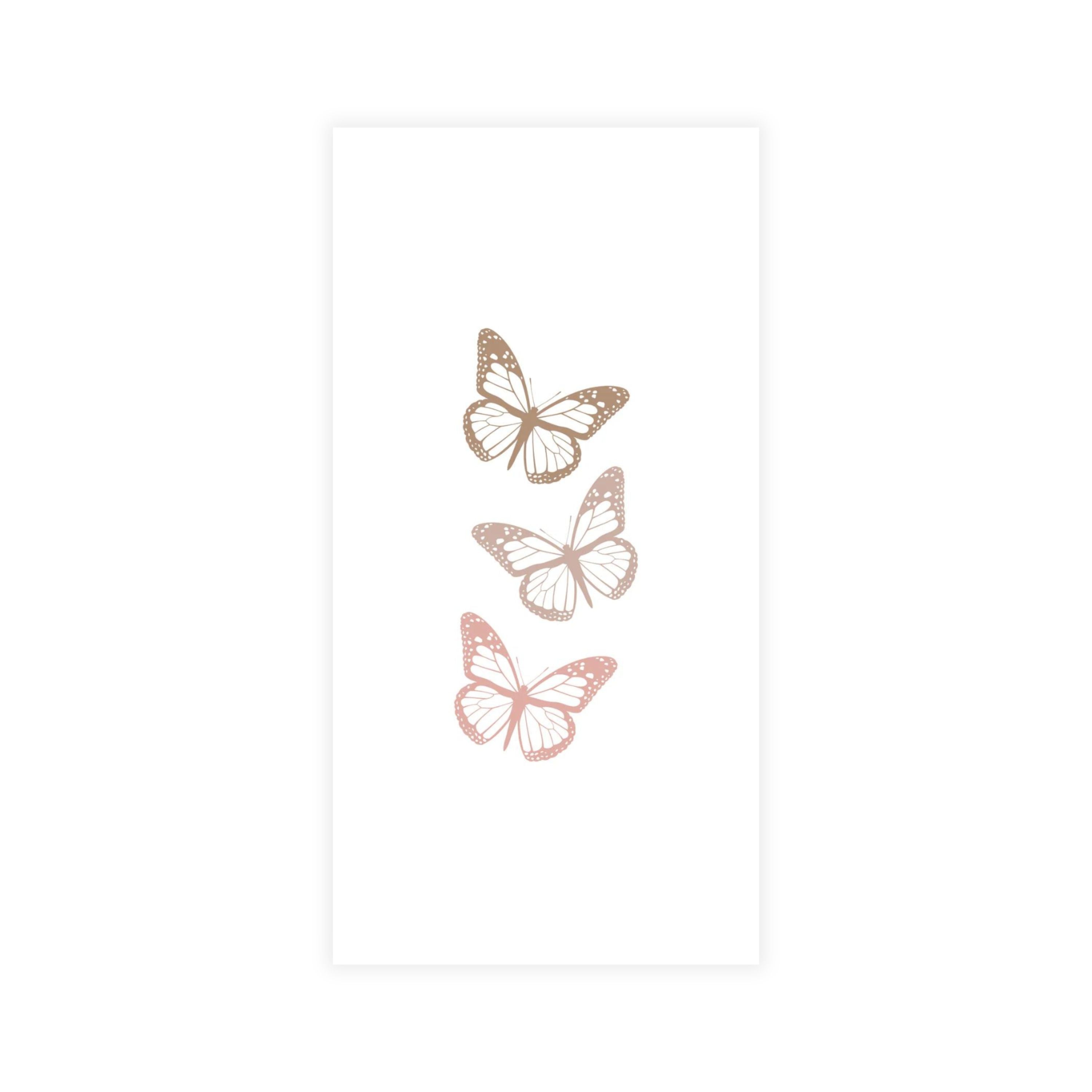 Premium Disposable Linen-Like Paper Guest Towels - 16 Pack Butterfly Trio Design | Soft & Absorbent for Parties, Weddings, Restaurants & Upscale Events
