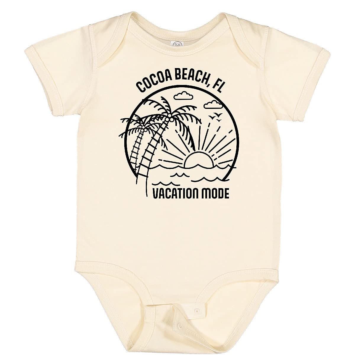 Inktastic Summer Vacation Mode Cocoa Beach Florida Baby Bodysuit - Cute Florida-Themed Outfit for Infants & Toddlers - Perfect for Beach Trips, Family Vacations & Photo Shoots